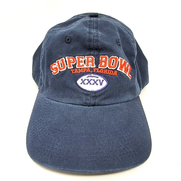NFL Super Bowl XXXV 35 Vintage Puma Hat Navy‎ Wool Ravens Giants New NWT - Picture 1 of 9